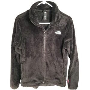 The North Face Osito Jacket Womens M Black High Pile Fuzzy Fleece Full Zip